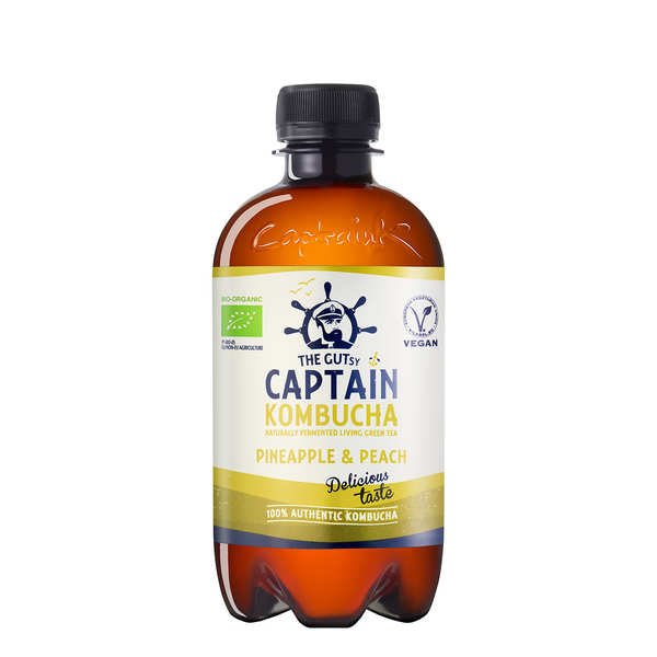 [CK-400PI-NL] THE GUTSY CAPTAIN KOMBUCHA PINEAPPLE & PEACH 12 X 400 ML