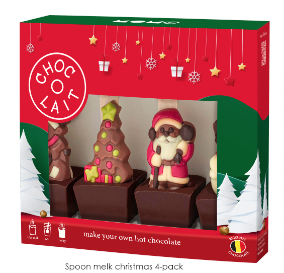 [SP+011] CHOC-O-LAIT/ MOME SPOON + CHRISTMAS GIFTPACK 4 ST X 8   