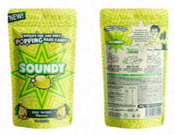 [003/007917] SOUNDY HARD POPPING CANDY LEMON 16 ST 