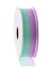 [LIN3439825TU] #VERP - LINT OMBRE TURQUOISE/LILA 25MM