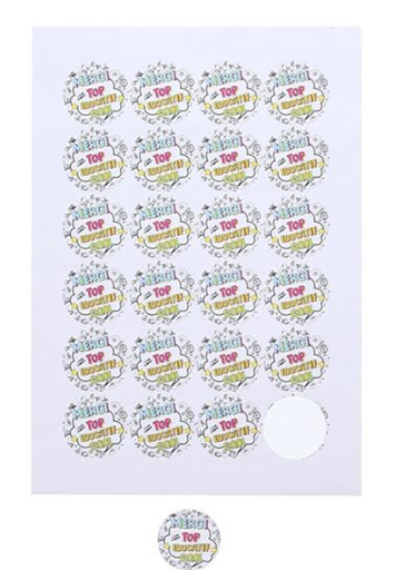 [ETI44665NL] #VERP - STICKER ROND COOL BEDANKT 24ST