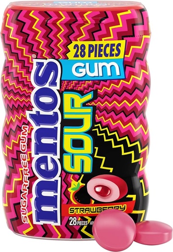 [PVM/10012816] MENTOS GUM SOUR AARDBEI 10 ST