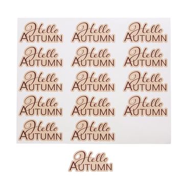 [ETIB93510] #VERP - STICKERS BLINKEND HELLO AUTUMN TEKST 15ST OP BLAD