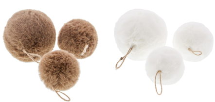 [BAL79732] #VERP - BAL PLUSH BRUIN/WIT 4X SET 3 ST