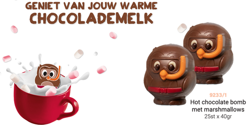 [9233/1] LIBEERT HOT CHOCOLATE BOMB 40 GR X 25 STUKS 