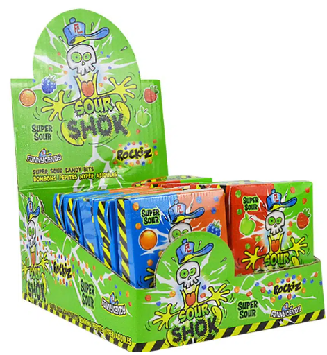 [027/008865] FUNNY CANDY SOUR SHOK ROCKIZ 18ST