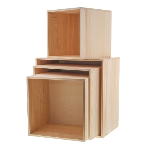 [PRE33556] #VERP - DECORATIEBOX VIERKANT S/4 NATUREL