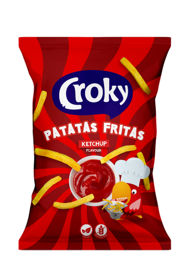 [046393] CROKY PATATAS FRITAS KETCHUP 12X100GR