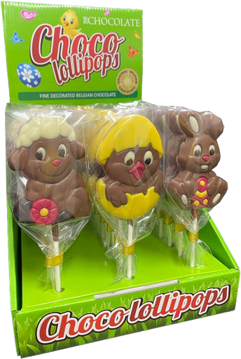 [TC/00001] THE CHOCOLATE CHOCOLADE LOLLY'S PASEN 30 STUKS