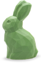 DE CHOCOLATERIE DIAMOND RABBIT GROEN 7 STUKS