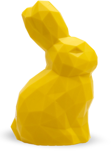 [2120101] DE CHOCOLATERIE DIAMOND RABBIT JAUNE 7 STUKS