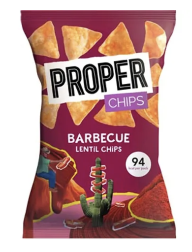 [P-LCBBQ-85] PROPER LENTIL CHIPS BARBECUE 8X85 GR