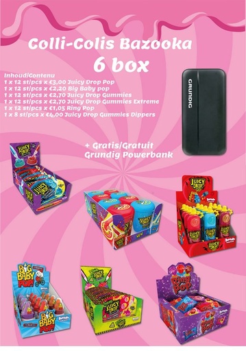 [21059010] COLLI BAZOOKA 6 BOX + GRATIS GRUNDIG POWERBANK (FOLD 5 '25)
