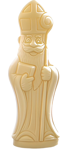 [LINS048] DELICE SINT MET STAF EN BOEK 18,5CM WIT 120GR - 8ST