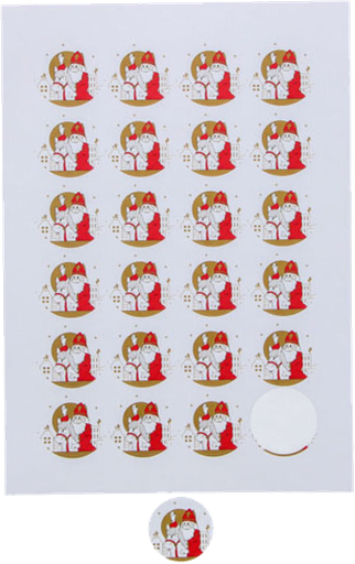 [ETI95465] #VERP - STICKER 4CM SINT WAVE MET PAARD 24ST