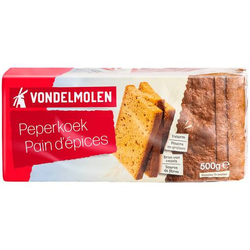 [16850] VONDELMOLEN PEPERKOEK 500G Z/SUIKER (12)