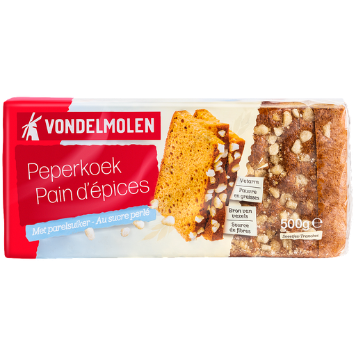 [16851] VONDELMOLEN PEPERKOEK 500G M/SUIKER (12)