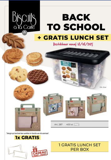 [243/009888] BISC A LA CARTE BACK TO SCHOOL BOX 450 ST + GRATIS LUNCHBOX