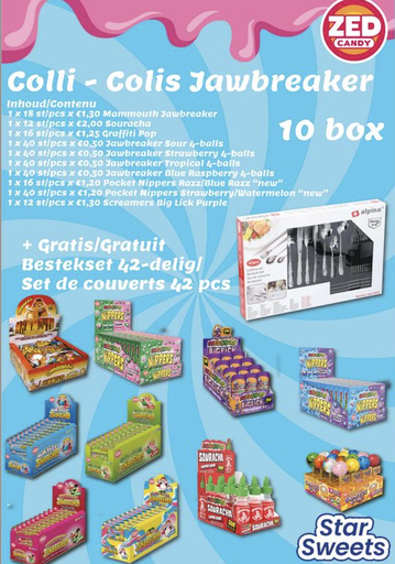 [41052223] COLLI ZED 10 BOX + GRATIS BESTEKSET 42-DELIG ( FOLD9)