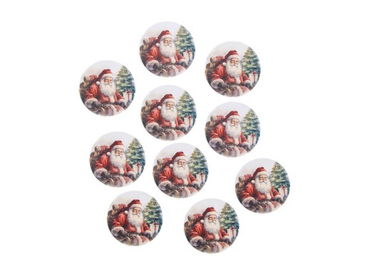 [NAA95583] #VERP - KERSTBAL SANTA BALA DIA 8,5CM 10ST