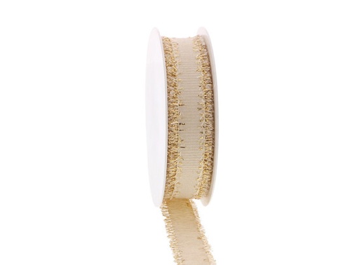 [LIN5507925EC] #VERP - LINT FRINGE 25MMX18M ECRU