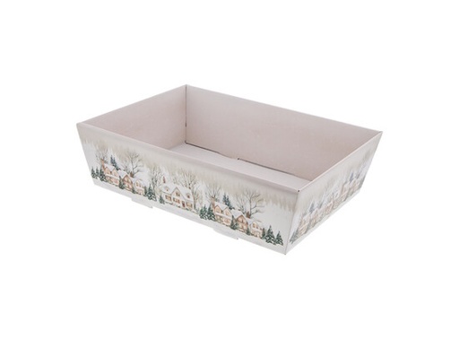 [KAR75245] #VERP - MAND SNOW VILLAGE 29X21X9CM 5 stuks