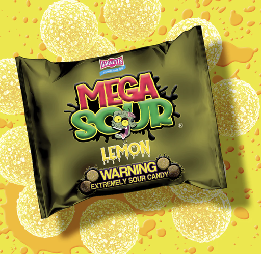 [BAR/005] BARNETTS MEGA SOUR CANDY LEMON 12 X 104 GR