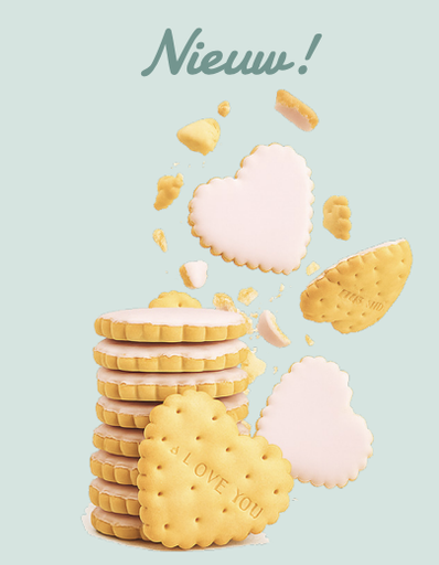 [VD/001] LIKKOEKJES FRAMBOOS HARTJE 1,4 KG