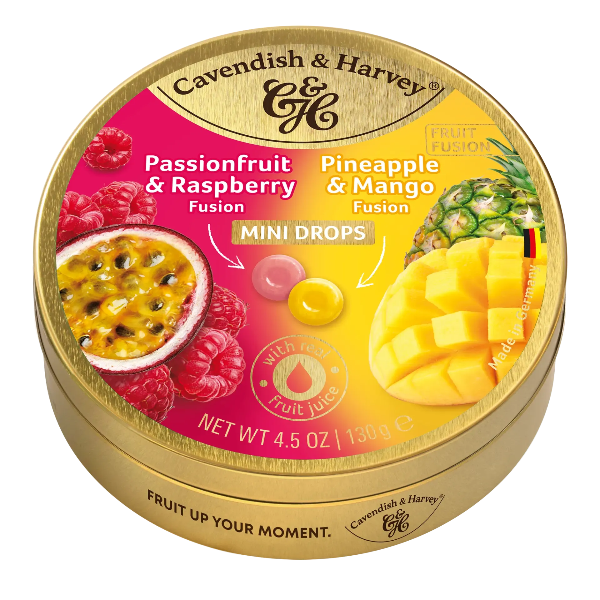 CAVENDISH & HARVEY FUSION PASSIONFRUIT RASPBERRY 11 X 130 GR