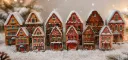 LEEG TINNEN BLIK XMAS VILLAGE HOUSES SMALL MIX - 24 STUKS