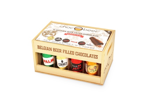 [KBR-PLM17A] CHOCOBEER HOUTEN BIERBAKJE 12 X 200GR