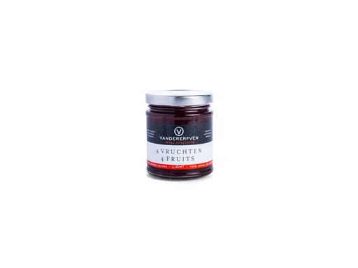 [VDE683] VANDERERFVEN 4-VRUCHTEN 70% MINDER SUIKER -LIGHT 6X210GR