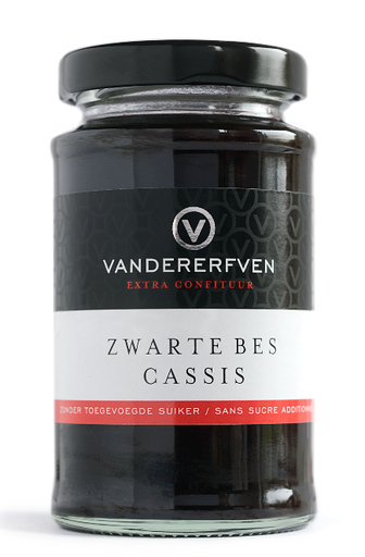 [21224] VANDERERFVEN ZWARTE BESSEN (CASSIS) 70% MINDER SUIKER -LIGHT 6X210GR