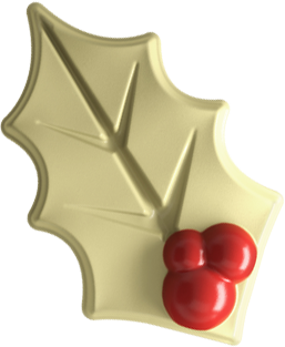 [MDV8032] M-DELICIOUS KERSTBLAADJES WIT 2 KG