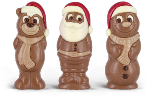 [BEL1005979] BELFINE KERSTFIGUURTJES KERSTBEER WICKY & KERSTMAN WILLY & SNEEUWMAN WOODY 12 STUKS 